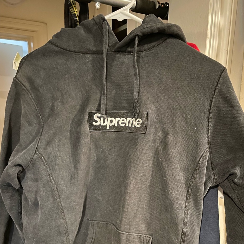 Supreme black box logo hoodie